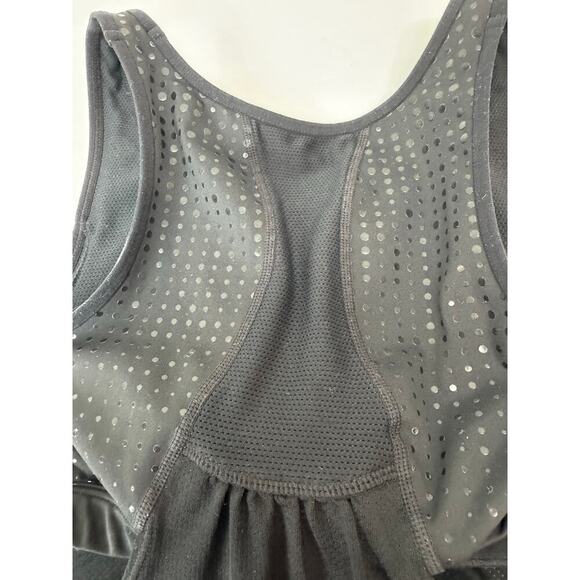 Athleta Gel Mesh Supercharged Tank Top Black Athletic Build-In Bra Medium - Picture 12 of 13